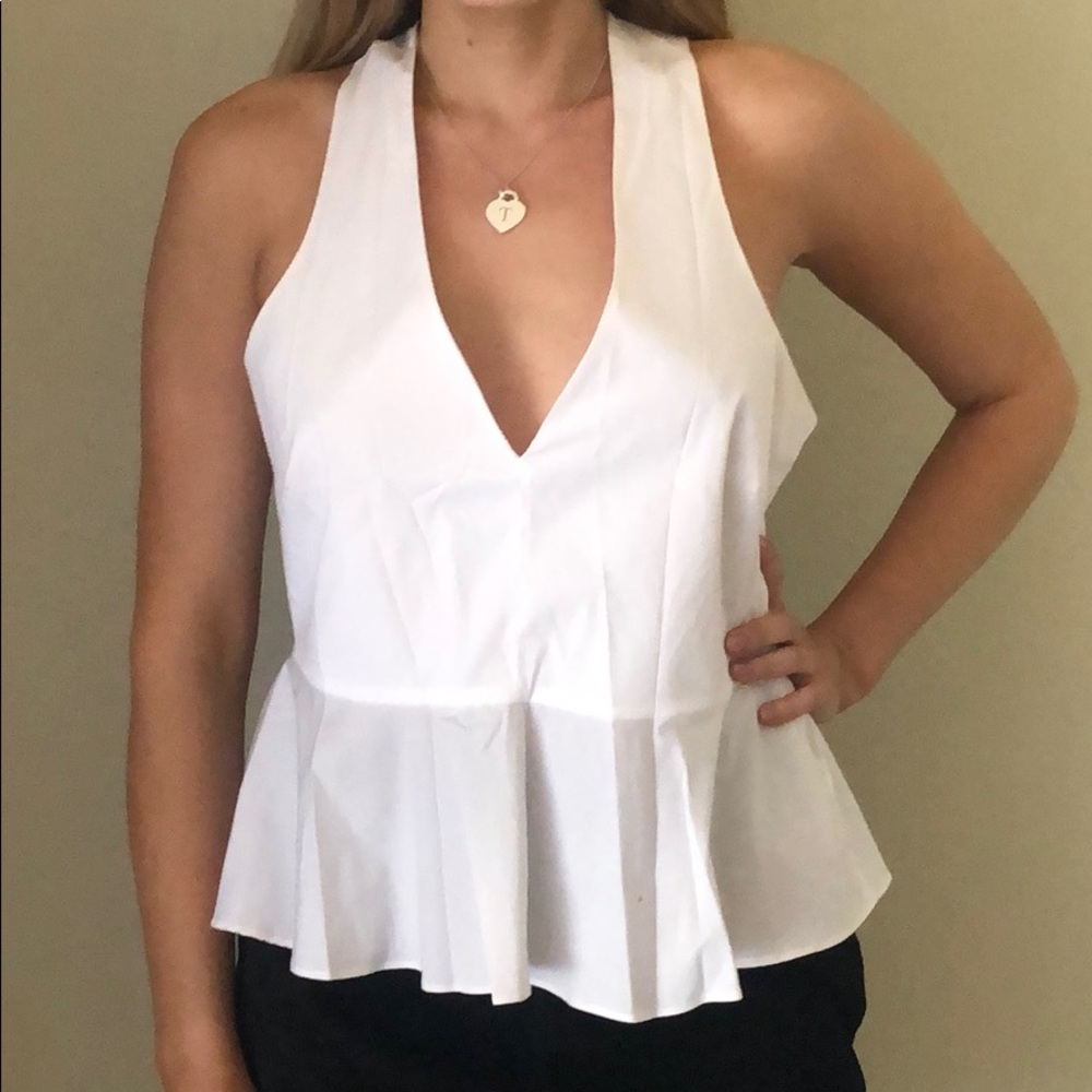 Zara Peplum White Top